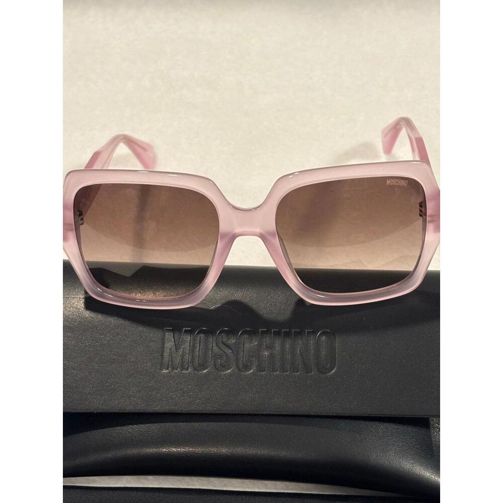 Brand New Moschino MOS127 Pink Square Sunglasses 56-19-140